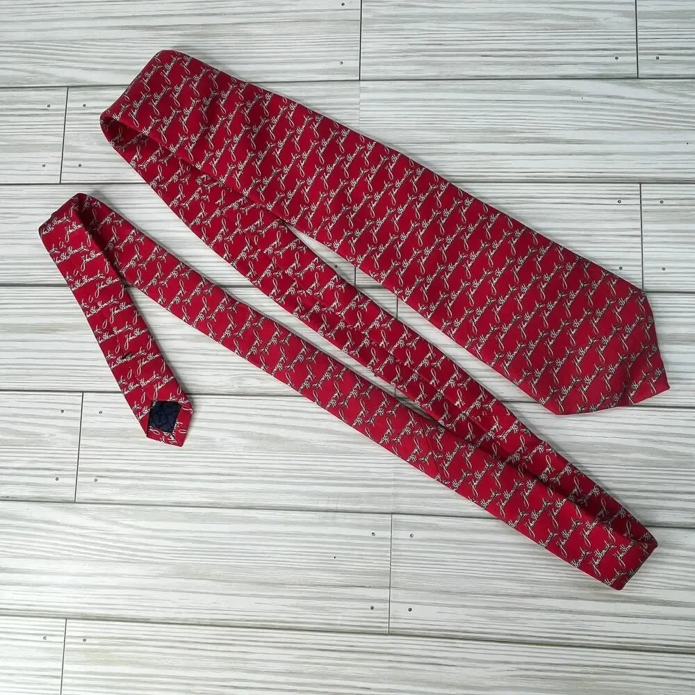 Vineyard‎ Vines Men's Custom Collection John Hancock Red Silk Tie Made in USA